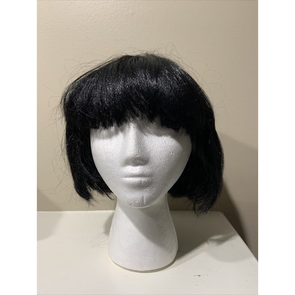 Rubie's Costume Women's Black Super Model Wig Bob Bangs Halloween